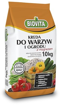 BIOVITA Cal de jardín para verduras con adición de magnesio, 10 kg, regulador de pH ideal para verduras y plantas ornamentales