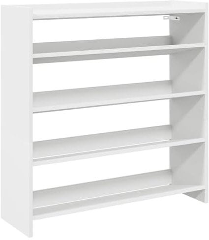 vidaXL Schuhregal Weiß 80x25x81 cm Holzwerkstoff, Schuhschrank, Schuhaufbewahrung, Schuhe Organizer, Schuhe Aufbewahrung, Schrank Schuhe