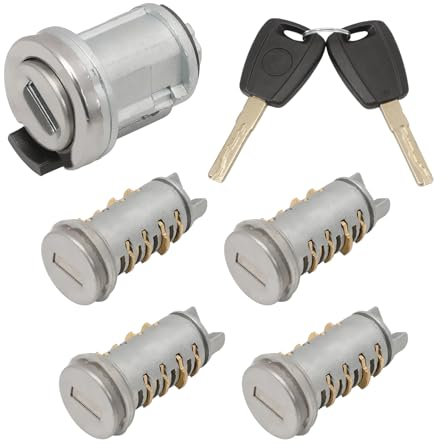 Anlseiod KIT 4 Serrures Portes barillets + neiman pour Fi.at Panda Punto Doblo 500 Alfa Romeo 156.d'allumage à barillet clés Lame SIP22