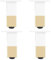 SZLXJMFL Furniture Legs Adjustable, 4pcs Square Furniture Feet White with Gold Aluminum Alloy | Anodized Surface Height: 6-60cm Sofa Legs Cupboard Feet-15cm/6