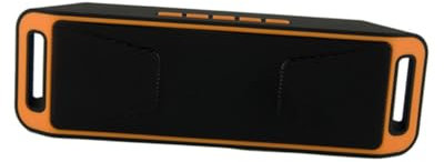 SHINEOFI Mini Enceinte sans Fil Portable Orange Subwoofer Puissant Lecteur Stéréo USB Micro Intégré Et Kit Mains Dégagées Compact Et Léger pour Musique Extérieure