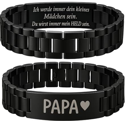 Vatertagsgeschenk für papa - Papa Geschenk Geburtstag, zum Vatertag, Vater Tochter, Bester Papa Geschenk, Armband für Männer mit Gravur