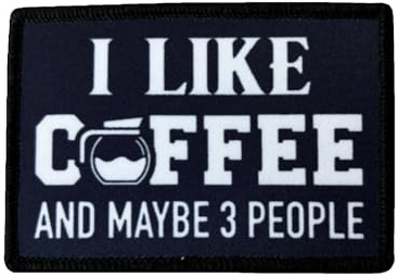 I LIKE COFFEE Klett Patch Drucken Mit Klettverschluss Taktisch Moral MilitäR Patches Hook Loop Aufnäher Für Kleidung Rucksack Uniform Weste Jacken