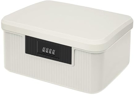 BUERPINKING Låsbar 2-vånings ABS Medicinlåda - 26,2 x 22 x 12,1 cm - Multifunktionell Medicinlåda - Apotekslåda - Förvaringslåda