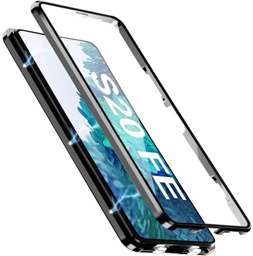 [Metallmaterial] für Samsung Galaxy S20 FE Hülle, Bumper Case 360 Grad Handyhülle Robust Schutzhülle mit Displayschutz und Kameraschutz für Samsung S20 FE 4G/5G, Metallmaterial, einfache Montage