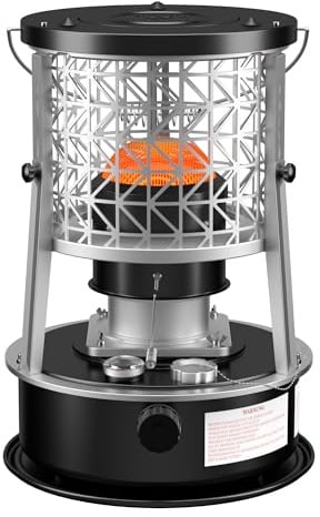 Mobiles Petroleumheizgerät 2600W, tragbarer Kerosinofen für außen und Camping, Docht-Heizung, 4,6L Tank, 18 Stunden Laufzeit, stromlose Notheizung, energiesparende Outdoor-Heizung