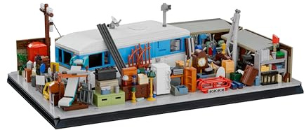 BlueBrixx Die DREI ??? Schrottplatz Zentrale, 3089 Klemmbausteine | Wohnwagenzentrale, Detektivtrio als Minifiguren, über 100 bedruckte Teile, 463 x 291 x 152 mm, ab 14 Jahren, 108497