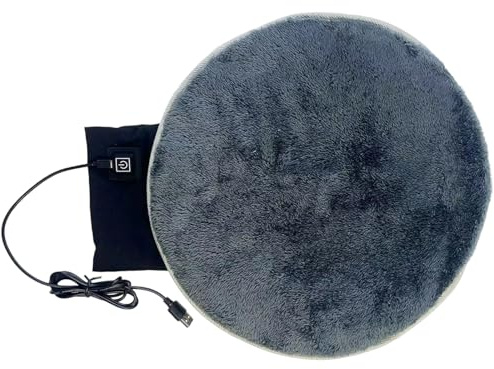 USB Beheiztes Sitzkissen mit Einstellbaren Einstellungen, Verdicktes Plüsch-Heizkissen, Komfortables Wärmekissen, Einfach zu Bedienen, Beheizter Sitz, USB-betriebenes Wärmekissen für Stuhl