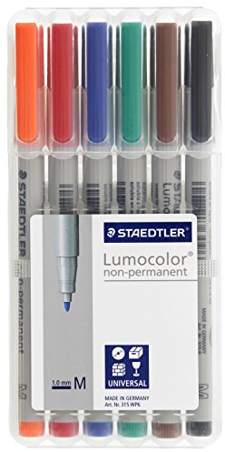 STAEDTLER Lumocolor NonPermanentMarker 315M, 6er Etui