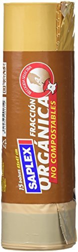 Saplex Bolsas de Basura Organica, 15 Unidades