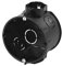 f-tronic E106M25, 46 mm, mit Geräteschrauben, schwarz Unterputz-Gerätedose, 45mm tief, +Schrauben, E106M25S, Inhalt: 25, Stück