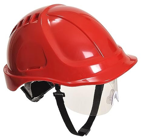 Portwest PW54 Endurance Plus Visier Sicherheitshelm Rot