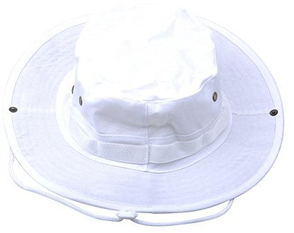 opromo Angeln Eimer Bonnie Hat Summer Sun Cap Outdoor Hat mit seitlichen Kinn Kordel, weiß