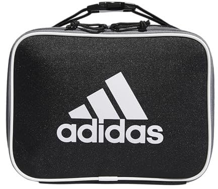 adidas 977618 Foundation Insulated Lunch Bag, Black/White