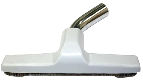 Selgo Upgraded Vacuum Floor Brush for Eureka & Universal Vacuum Cleaners with 1 ¼ inch (1.25'') (32mm) Inner Diameter with Horse Hair Soft Bristles 10” Wide (White - Metal)