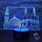 Kreative 3D Islamisches Schloss Nacht Licht 16 Farben Andern Sich Fernbedienung USB-Strom Touch Schalter Dekor Lampe Optische Täuschung Lampe LED Lampe Tisch Kind Geburtstag Weihnachten Geschenke
