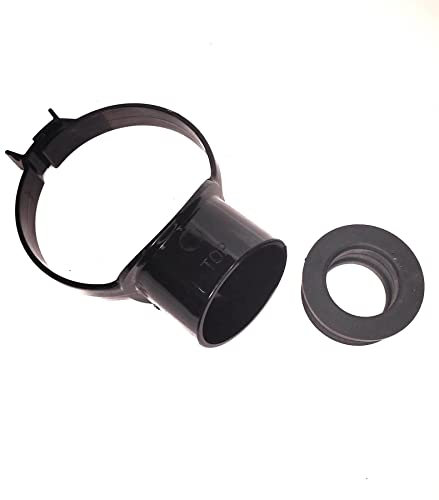 Floplast Soil Pipe Black Strap Boss with 32mm Rubber Boss Adapter