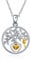 925 Sterling Silver Tree of Life Pendant Necklace Lock Key Jewelry for Women