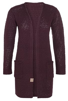 KNIT FACTORY - Luna Strickjacke | Damen Strickjacken mit Taschen - Cardigan mit Wolle - Grobstrickjacke - Oberschenkelhöhe - Hochwertige QualitÃ¤t