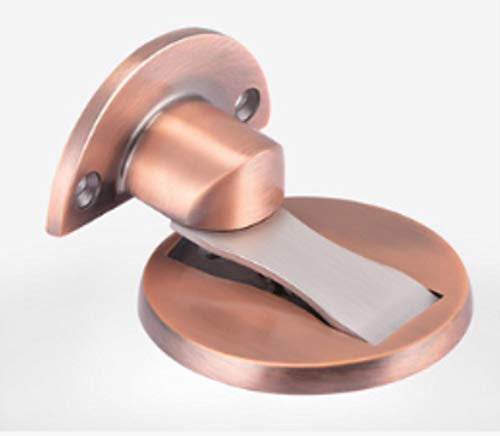 Butées de porte magnétiques Butée de porte en acier inoxydable Supports de porte cachés Catch Floor Butée de porte sans clou Quincaillerie de meubles WY42301, B-Rose gold