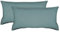 jilda-tex Bio-Bettwäsche Stone-Washed Renforce Lissabon 100% Bio-Baumwolle Knitterlook Stehsaum Bügelfrei Uni Leinen-Optik Bügelfrei GOTS Made in Green (Steinblau, 2X 40 x 80 cm)