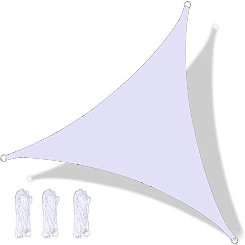 DKLE Voile D'Ombrage ImperméAble Protection Solaire 2.5x2.5x2.5 m, Toile D'Ombrage Impermeable Triangulaire, Auvent ImperméAble avec Accessoires, pour Jardin ExtéRieur Terrasse Cour