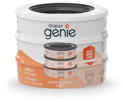 Diaper Genie Playtex Max Fresh Nachfüllbeutel, ideal für Windeleimer, 3 Stück, 810ct