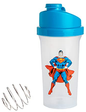Paladone Superman Protein Shaker Bottle, 23 oz, Officially Licensed DC Comics Blender Cup