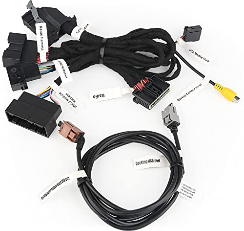 4 to 8 PNP Conversion Harness for Ford SYNC 1 to SYNC 3 Upgrade Compatible with Ford Edge Fusion F-150 Mustang ​Super Duty Power Harness Adapter & USB Interface Module Adapter & APIM Cable