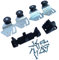 zxxin-Door Wheel Rollers, 1 Set Cabinet Wardrobe Solid Wood Slide Door Puller Track Roller Kit, Side Hanging Wheel Runner