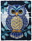 SKTWOE Strickteppich für Erwachsene, Kinder, Anfänger, handgefertigt, Eule, Basteln, Stickteppich, Heimdekoration, Handwerk, Geschenk, 52 cm x 38 cm