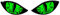 BIKE-label Adesivo 3D con occhi cattivi per auto, moto, scooter, casco verde fluo, X910062VA