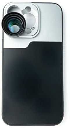 SYSTEM-S Obiettivo Zoom 3X Tele Filtro obiettivo con custodia nera per iPhone 13 Pro