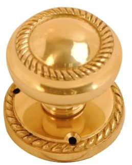 VIBE Georgian Mortice Knob 53mm on Brass Door Handle Knob on Brass for Internal Doors