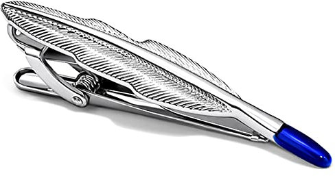 Gleamart Pince à cravate argentée pour homme - Pince à cravate personnalisée, Cuivre