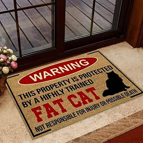 Agriism Cat Doormat, Black, 2' x 1.33'
