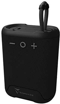 TECHMADE Speaker Bluetooth Portatile, Cassa Altoparlante Wireless con Design Compatto| Distanza operativa 10metri|Connessione senza filo e vivavoce (nero)