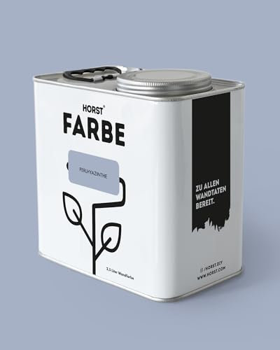 HORST Wandfarbe Perlhyazinthe blau 10 L – ökologische Premium Innenfarbe mit hoher Deckkraft – spritzfrei tropffrei vegan nachhaltig geruchsneutral