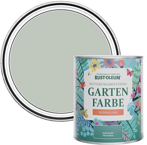 Rust-Oleum Green Mould-Resistant Garden Paint In Satin Finish - Chalk Green 750ml