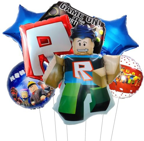 Robllox Geburtstagsdeko Set - Luftballon und Party Dekoration für Kindergeburtstag
