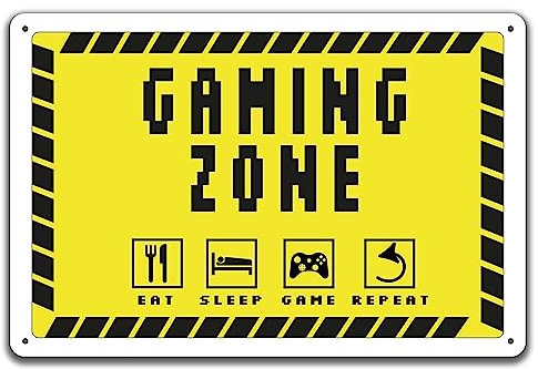 Phonecasing Schild aus Aluminium-Verbundwerkstoff, 3 mm (20 cm x 30 cm, Game Zone)