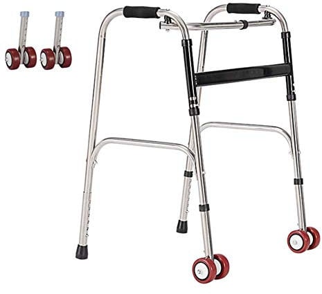 Höhenverstellbare Lauflernhilfe für Senioren – Lauflernhilfe für Erwachsene mit Rädern – Tragbarer medizinischer Rollator für den Innen- und Außenbereich