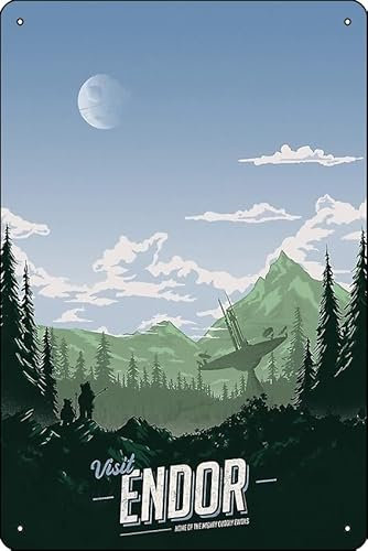 Metall-Blechschild Visit Endor, Wanddekoration, 20,3 x 30,5 cm