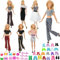 Conjuntos de Ropa y Accesorios para Muñecas Compatible con Barbie Ropa, 41 Piezas incluir 10 Vestido Pantalón de Moda 10 Pares de Zapatos 21 Anexos de 11.5 Pulgadas Niñas Muñeca(Estilo Aleatorio)