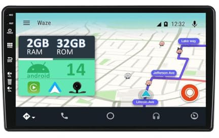 YUNTX [2GB+32GB] Android 14 Autoradio mit Navi für Benz W209 W203 W168 ML (2002-2005)-9 Zoll Touchscreen-mit Kamera-DAB/GPS/Lenkradsteuerung/MirrorLink/Bluetooth 5.0/WiFi/USB/4G/CarPlay