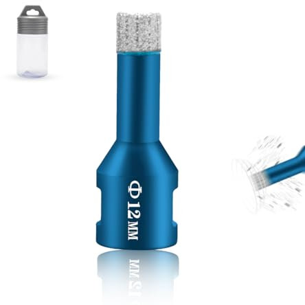 Fliesenbohrer 12mm x M14 Diamantbohrer Glasbohrer Fliesen Diamant Feinsteinzeug Bohrer für Keramik Granit Glas Porzellan Winkelschleifer