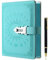 ZXHQ Lock Diary with Pen Set, A5 240 Pages Secret Lockable Journal, Personal Planner Organizer Notebook, Colorful Spray Edge, Size A5(8.5 × 5.9) Lightblue