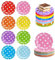 YZDZSW Colorful Party Paper Plates, 80 Pack Disposable Plates Tableware, 7 Inch Round Disposable Paper Plates Multicoloured Party Plates for Weddings Birthday Parties DIY Crafts