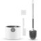 klobürste silikon Set,Wand/Fuß Montierte Toilettenbürste,WC Bürste mit Wandmontage und Turbo Trocknung,Moderne klobürste ohne Bohren-Antibakteriell