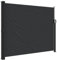 vidaXL Auvent Latéral Rétractable, Brise-Vue de Jardin, Écran de Protection, Écran de Balcon Terrasse Arrière-Cour Extérieur, Noir 160x500 cm
